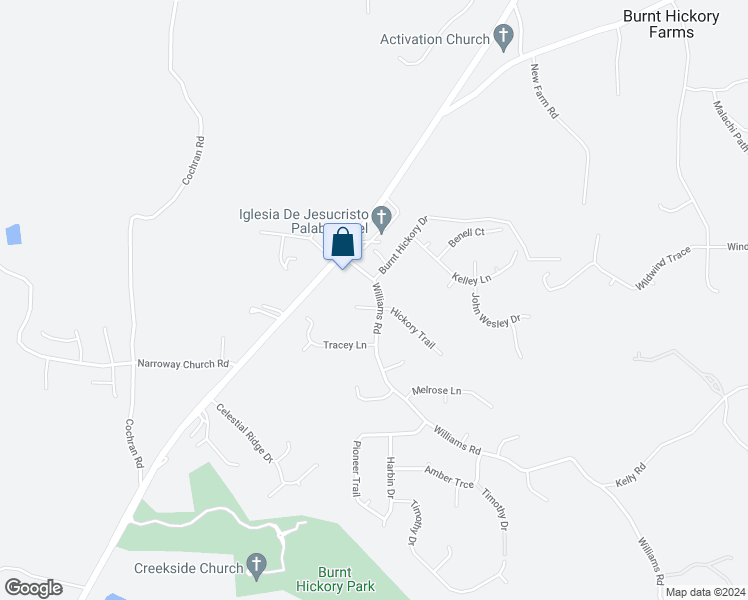 map of restaurants, bars, coffee shops, grocery stores, and more near 152 Williams Road in Dallas