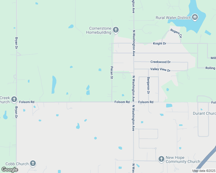 map of restaurants, bars, coffee shops, grocery stores, and more near 63 Pecan Street in Durant