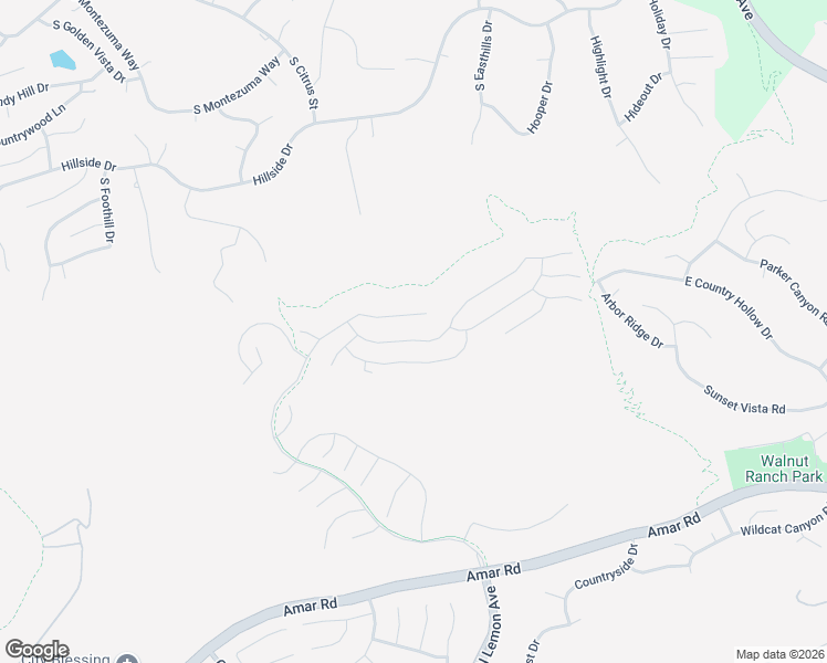 map of restaurants, bars, coffee shops, grocery stores, and more near 19599 Highland Terrace Drive in Walnut