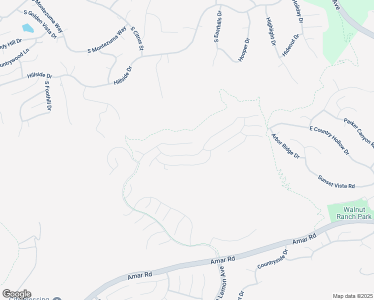 map of restaurants, bars, coffee shops, grocery stores, and more near 19599 Highland Terrace Drive in Walnut