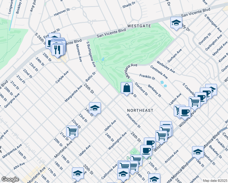 map of restaurants, bars, coffee shops, grocery stores, and more near 739 Moreno Avenue in Los Angeles