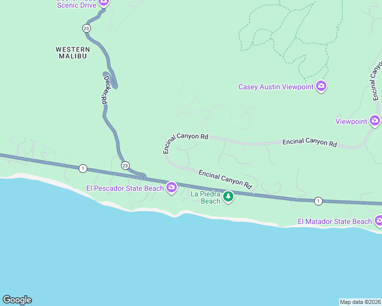 map of restaurants, bars, coffee shops, grocery stores, and more near 4732 Avenida Del Mar in Malibu