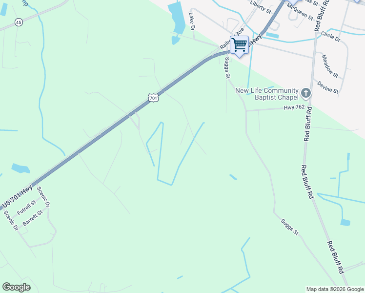map of restaurants, bars, coffee shops, grocery stores, and more near 140 Mid Field Road in Loris