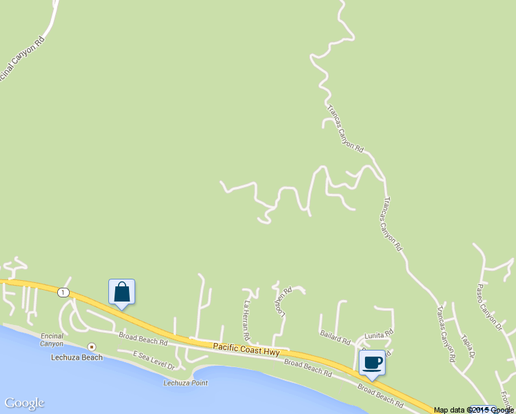 map of restaurants, bars, coffee shops, grocery stores, and more near 31518 Anacapa View Drive in Malibu