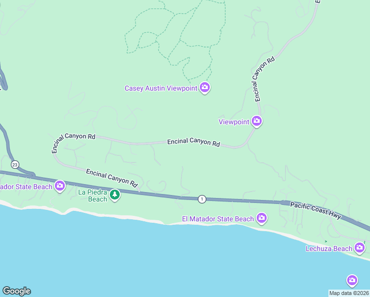 map of restaurants, bars, coffee shops, grocery stores, and more near 4310 Encinal Canyon Road in Malibu