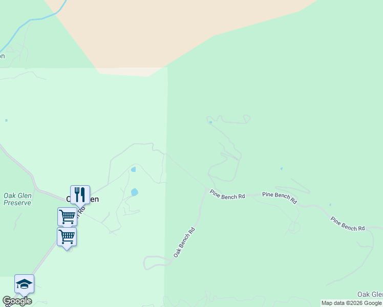 map of restaurants, bars, coffee shops, grocery stores, and more near 40174 Pine Bench Road in Oak Glen