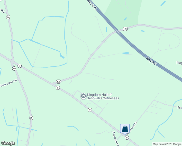 map of restaurants, bars, coffee shops, grocery stores, and more near 248 Log Cabin Road in Loris