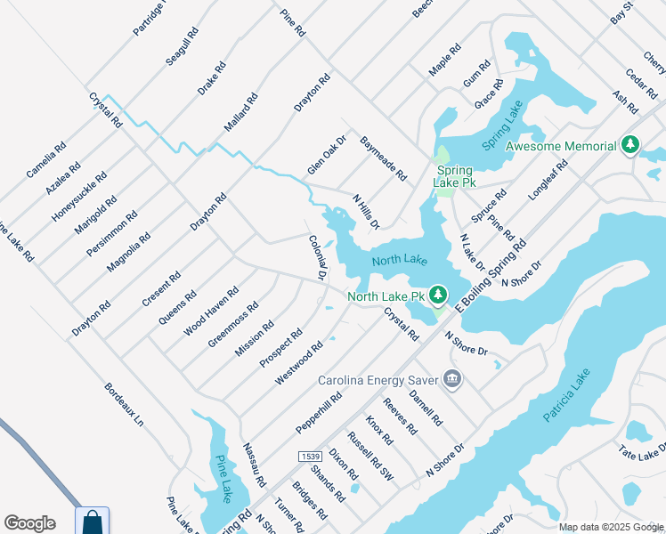 map of restaurants, bars, coffee shops, grocery stores, and more near 720 Colonial Road in Southport