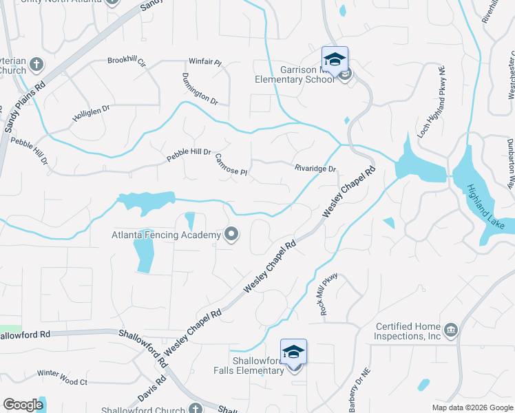 map of restaurants, bars, coffee shops, grocery stores, and more near 3877 Beacon Street in Marietta