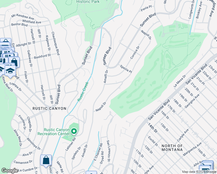 map of restaurants, bars, coffee shops, grocery stores, and more near 814 Toulon Drive in Los Angeles