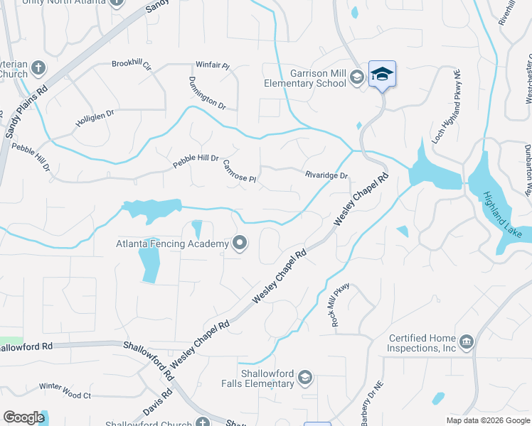 map of restaurants, bars, coffee shops, grocery stores, and more near 3877 Beacon Street in Marietta