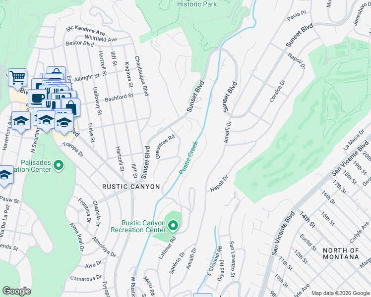 map of restaurants, bars, coffee shops, grocery stores, and more near 800 Brooktree Road in Los Angeles