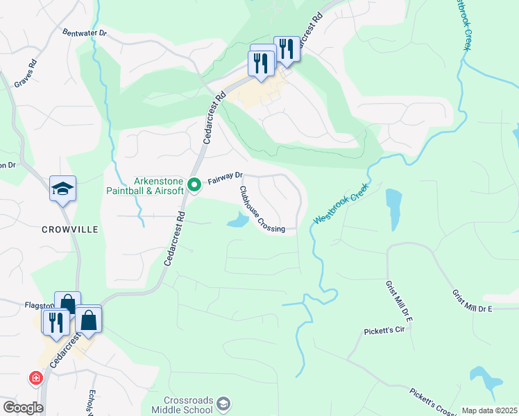map of restaurants, bars, coffee shops, grocery stores, and more near 149 Clubhouse Crossing in Acworth