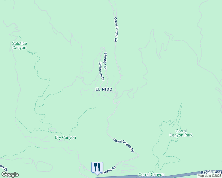 map of restaurants, bars, coffee shops, grocery stores, and more near 2958 Valmere Drive in Malibu