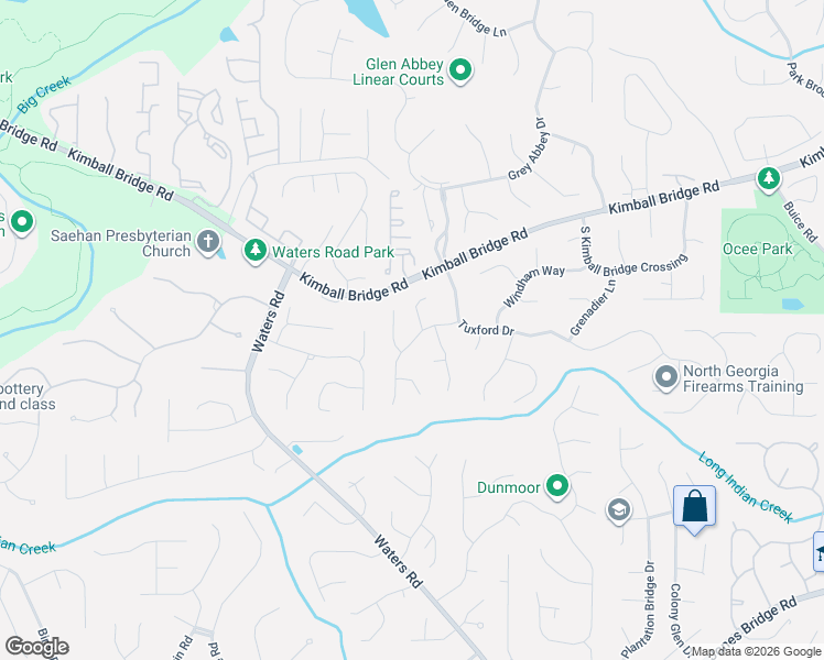 map of restaurants, bars, coffee shops, grocery stores, and more near 155 Sandridge Court in Alpharetta