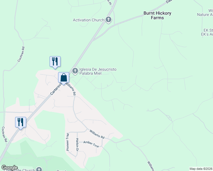 map of restaurants, bars, coffee shops, grocery stores, and more near 261 Kelley Lane in Dallas