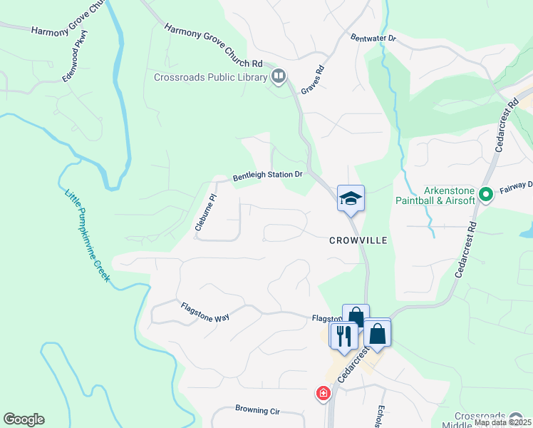 map of restaurants, bars, coffee shops, grocery stores, and more near 144 Oriole Path in Acworth