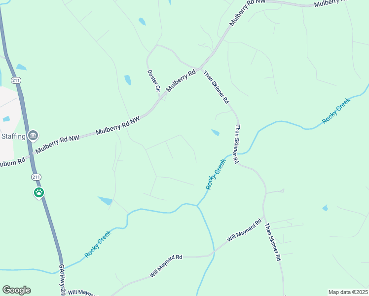 map of restaurants, bars, coffee shops, grocery stores, and more near 125 Hamway Lane in Winder