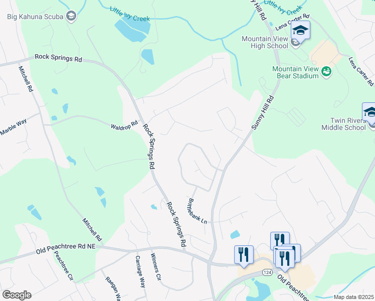 map of restaurants, bars, coffee shops, grocery stores, and more near 1910 Charleston Oak Circle in Lawrenceville