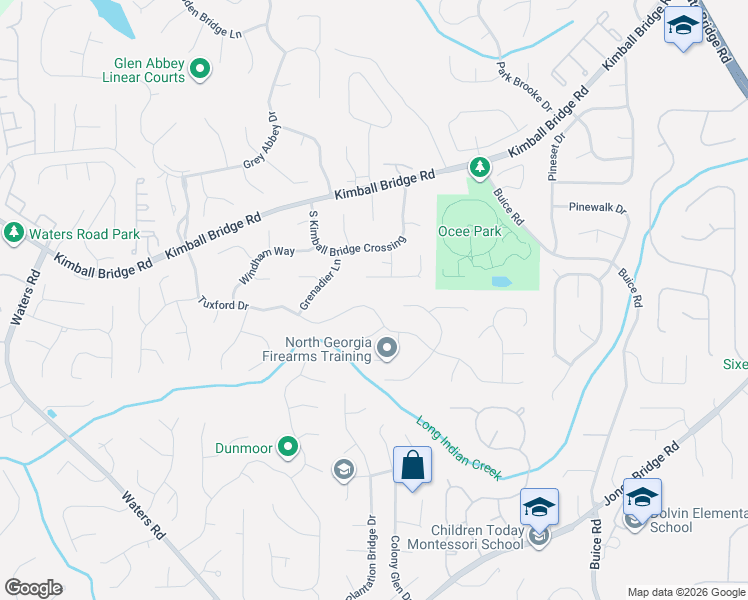 map of restaurants, bars, coffee shops, grocery stores, and more near 10545 Tuxford Drive in Alpharetta