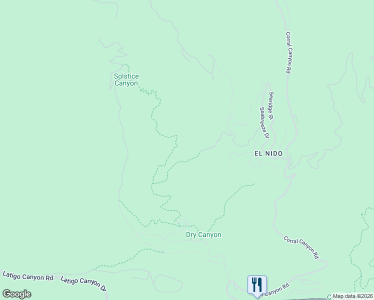 map of restaurants, bars, coffee shops, grocery stores, and more near 26666 Seagull Way in Malibu