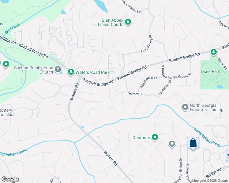 map of restaurants, bars, coffee shops, grocery stores, and more near 155 Sandridge Court in Alpharetta