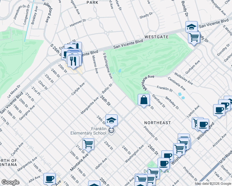map of restaurants, bars, coffee shops, grocery stores, and more near 640 Moreno Avenue in Los Angeles