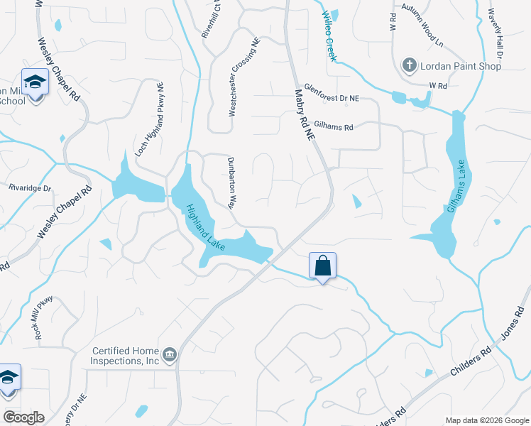map of restaurants, bars, coffee shops, grocery stores, and more near 3870 Fort Trail in Roswell
