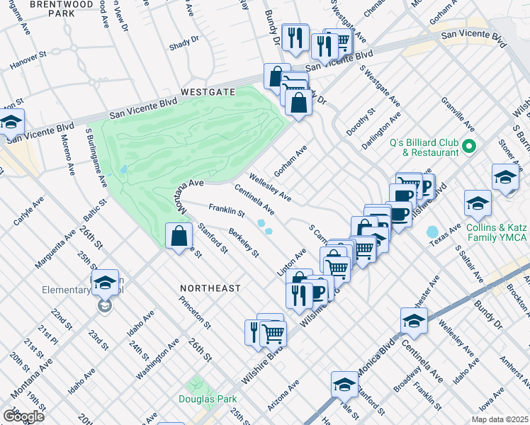 map of restaurants, bars, coffee shops, grocery stores, and more near 926 Centinela Avenue in Santa Monica