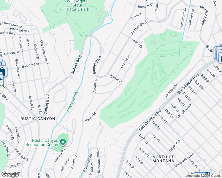 map of restaurants, bars, coffee shops, grocery stores, and more near 972 Corsica Drive in Los Angeles