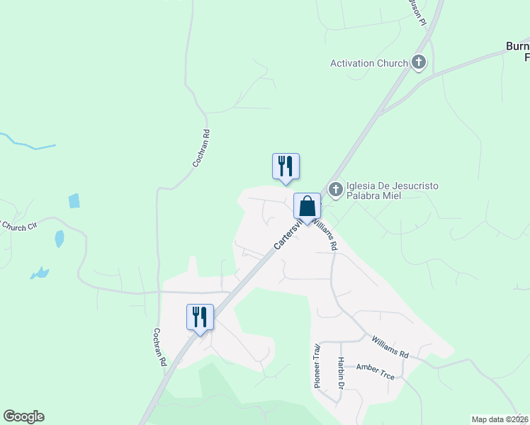 map of restaurants, bars, coffee shops, grocery stores, and more near 122 Hickory Lane in Dallas