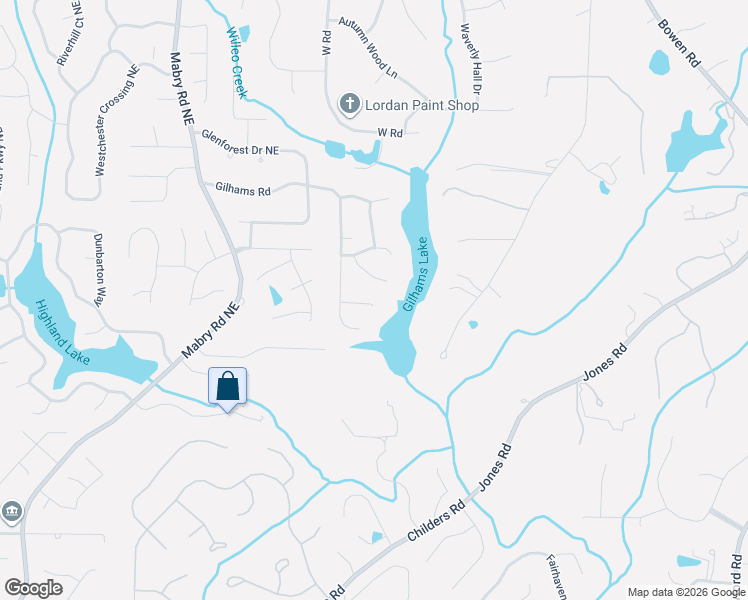 map of restaurants, bars, coffee shops, grocery stores, and more near 4813 Island View Northeast in Roswell