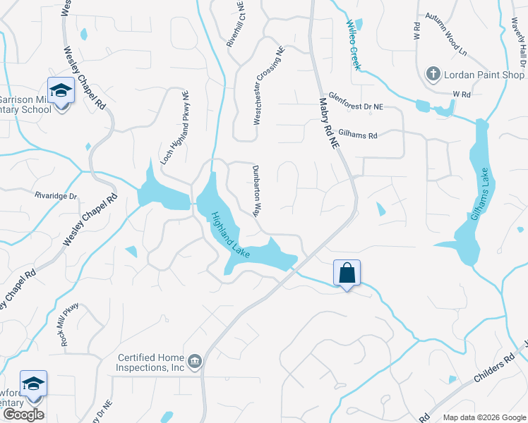 map of restaurants, bars, coffee shops, grocery stores, and more near 3924 Dunbarton Way in Roswell