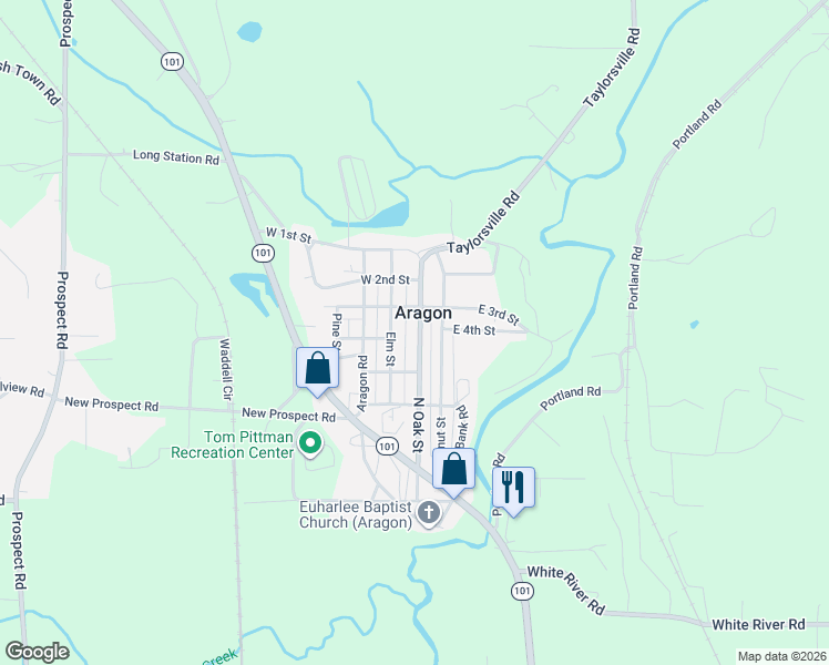 map of restaurants, bars, coffee shops, grocery stores, and more near in Aragon