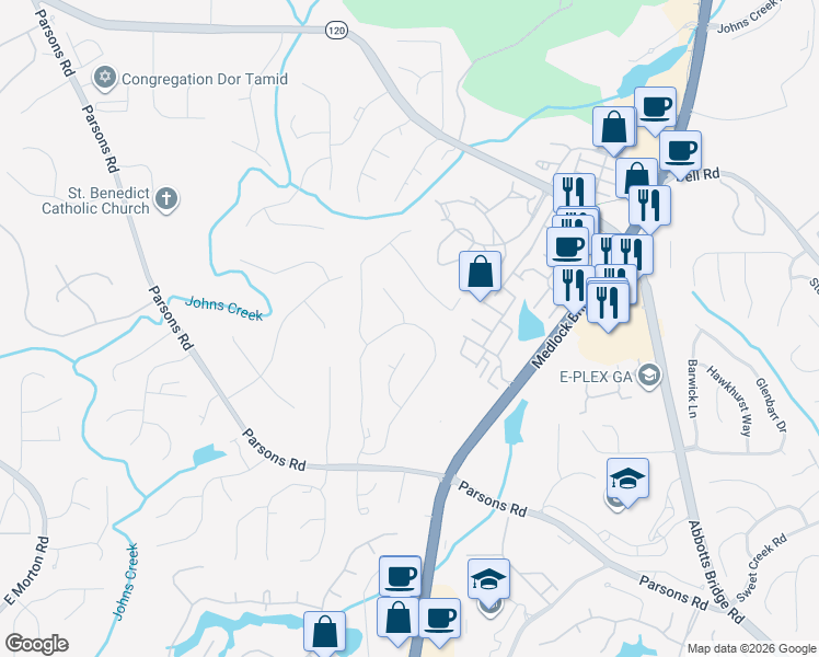 map of restaurants, bars, coffee shops, grocery stores, and more near 10925 Glenhurst Pass in Duluth