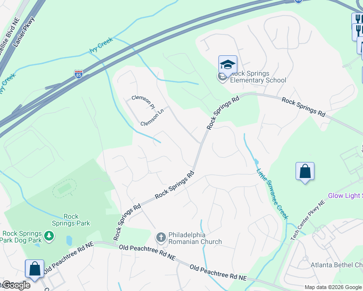 map of restaurants, bars, coffee shops, grocery stores, and more near 2779 Wynhaven Oaks Way in Lawrenceville
