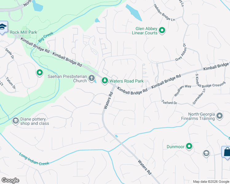 map of restaurants, bars, coffee shops, grocery stores, and more near 415 Lyerly Pointe in Alpharetta