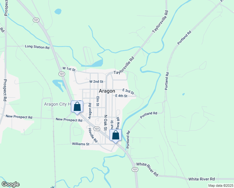 map of restaurants, bars, coffee shops, grocery stores, and more near 12 East 3rd Street in Aragon