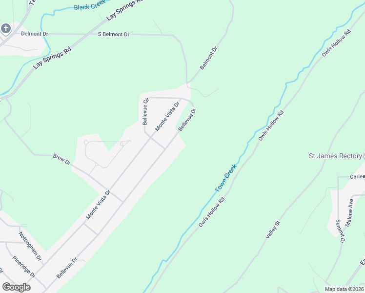 map of restaurants, bars, coffee shops, grocery stores, and more near 1515 Bellevue Drive in Gadsden