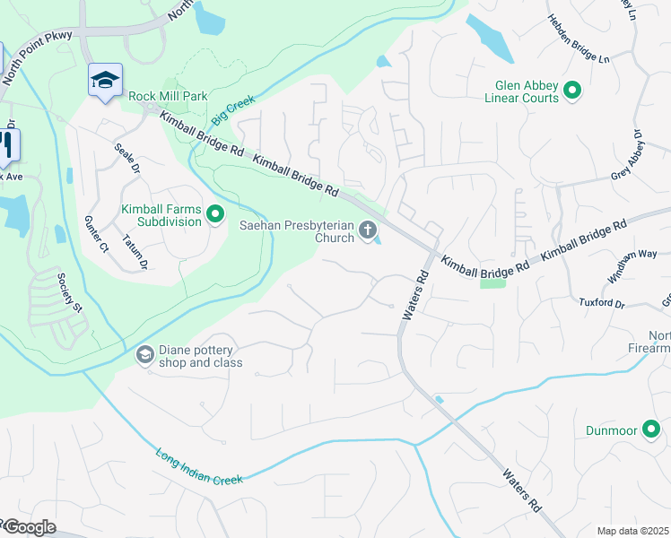 map of restaurants, bars, coffee shops, grocery stores, and more near 1430 Hampton Hill Drive in Alpharetta