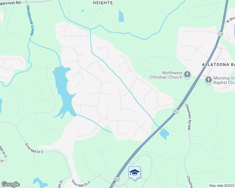 map of restaurants, bars, coffee shops, grocery stores, and more near 3829 Autumn View Lane Northwest in Acworth