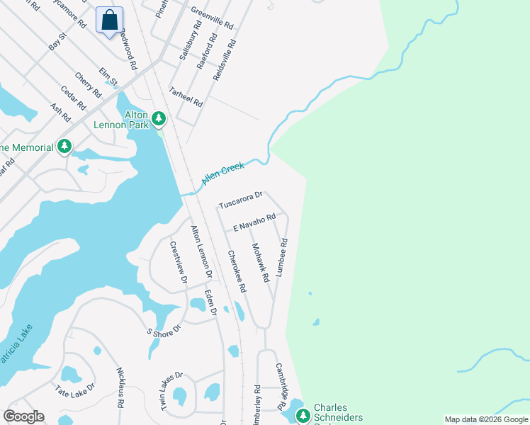 map of restaurants, bars, coffee shops, grocery stores, and more near 1721 E Navaho Rd in Southport