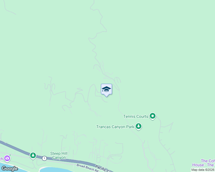 map of restaurants, bars, coffee shops, grocery stores, and more near 5828 Foxview Drive in Malibu