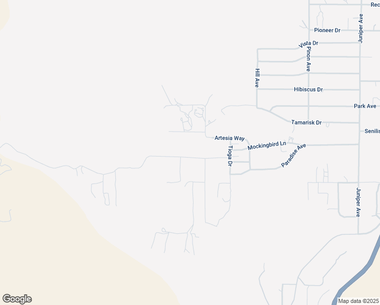 map of restaurants, bars, coffee shops, grocery stores, and more near 48628 Adeline Way in Morongo Valley