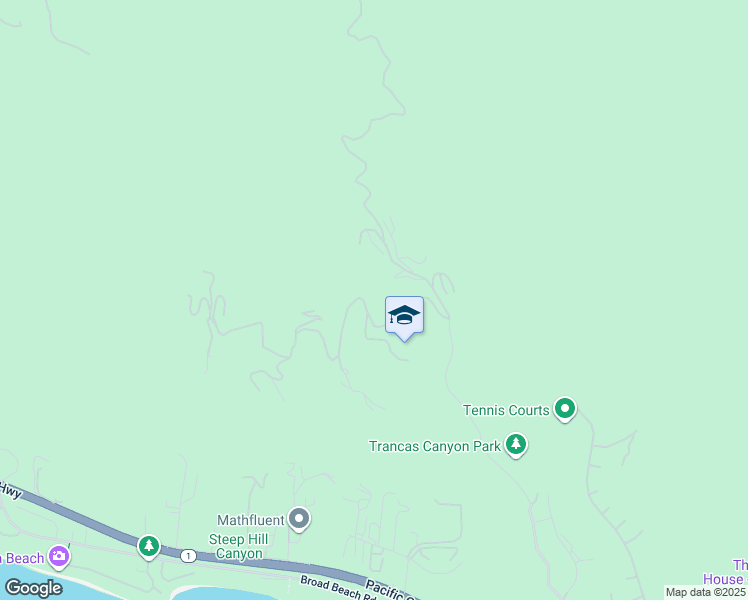 map of restaurants, bars, coffee shops, grocery stores, and more near 5801 Foxview Drive in Malibu