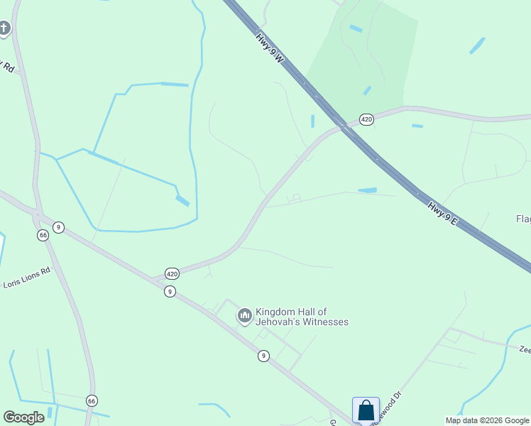 map of restaurants, bars, coffee shops, grocery stores, and more near 350 Log Cabin Road in Loris