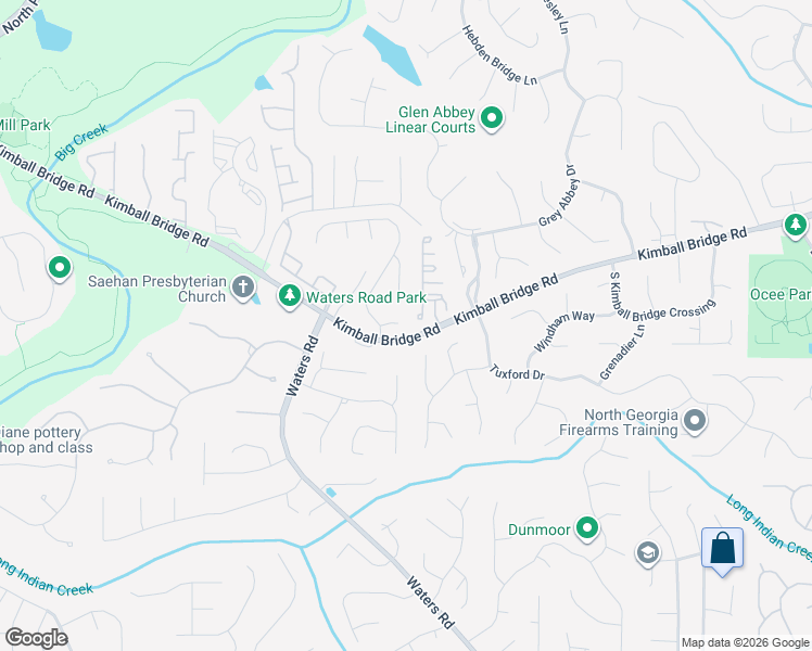 map of restaurants, bars, coffee shops, grocery stores, and more near 135 Rexford Lane in Alpharetta