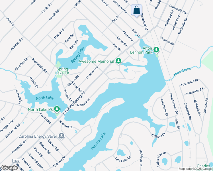 map of restaurants, bars, coffee shops, grocery stores, and more near 1244 North Shore Drive in Southport
