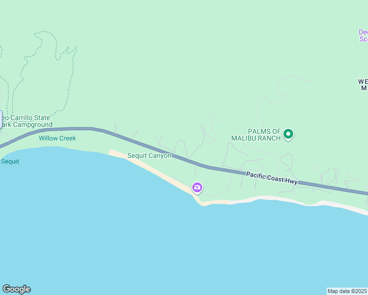 map of restaurants, bars, coffee shops, grocery stores, and more near 34155 Pacific Coast Highway in Malibu