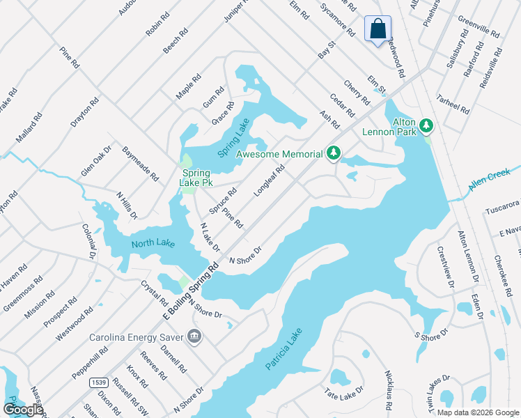 map of restaurants, bars, coffee shops, grocery stores, and more near 1139 E Boiling Spring Rd in Southport